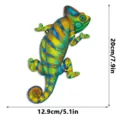 Colorful metal chameleon wall art garden hanging decor outdoor iron lizard sculpture 20cm - JSTY505-C: Single-Sided Printing