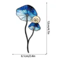 Insert de plante de jardin en métal avec champignon bleu et escargot pour décoration. - JSTY523