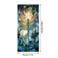 Stained glass dragonfly window film 45x100cm static cling decorative glass sticker for home - SBW-BL411 / 45x100cm