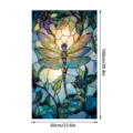 Glas-in-lood libel raamfolie statische hechtende decoratieve glassticker thuis 60x100cm - SBW-BL411 / 60x100cm