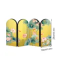 Decorative acrylic folding screen with Chinese lotus art, gold mirror desk ornament. - 10mm Black PVC Foam Board + 2mm Acrylic: Boxed / PF-JM-XFB152 Gold