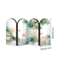Miniature acrylic folding screen with traditional Chinese lotus and goldfish design for desktop decor. - 10mm Black PVC Foam Board + 2mm Acrylic: Boxed / PF-JM-XFB152 Silver