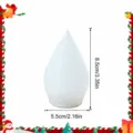 Christmas LED tree lamp ornament size chart 8.5x5.5cm festive party desktop room decor - White