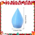 Blue teardrop LED light bulb ornament 3D printed festive decor size 8.5x5.5cm for party - Light Blue