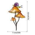 Piquet de jardin escargot et champignon en verre colore pour decoration de maison. - JSTY530