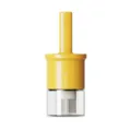 Botella de pincel de aceite de silicona con recipiente de cristal, dispensador amarillo. - Amarillo