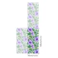 Static window glass film with purple flower pattern, decorative privacy sticker 43x100cm. - XCBL171
