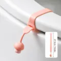 Levantador de tapa de inodoro de silicona mango higiénico diseño alargado color rosa - Versión Extendida / Rosa Coral