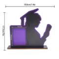 Cornice portafoto di laurea in legno decorazione da scrivania con supporto per foto. - BT283: Modello D Viola