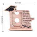 Cornice per foto di laurea in legno supporto da scrivania con tocco e rotolo 20x16.4cm - BT284: Modello A Color legno
