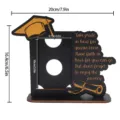 Cornice per Foto di Laurea in Legno Nero e Oro Variante Ornamento da Scrivania - BT284: Modello C Nero