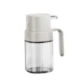 Spruzzatore d'olio in vetro per cucina, bottiglia spray a pompa per olio, dispenser trasparente cucina. - Bianco (200 ml)