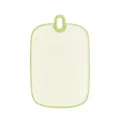 Portable double-sided plastic cutting board with hanging hole for home kitchen fruit and veg use - M / Green