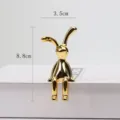 Goldene Kaninchen Figur, moderne Deko Skulptur, süßes Hasen Ornament für Tisch. - Sitzender Hase / Gold