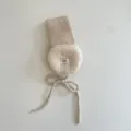 Süße Plüsch gestrickte Baby Ohrenschützer Winter warme Ohrenwärmer für Kinder Kleinkind - Beige