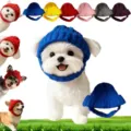 Pet knitted hat warm winter dog cat cute beanie windproof headwear accessories blue - Blue