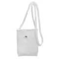 Bolso cruzado de punto blanco para mujer, funda de móvil casual y monedero para uso diario. - Blanco