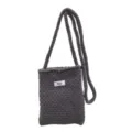 Sac bandoulière en tricot gris pour téléphone, petit sac décontracté élégant pour femmes. - Gris