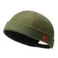 Cappello docker verde oliva rétro con dolce ricamo di cuore rosso per tutti i giorni. - M(56-58cm) / Verde