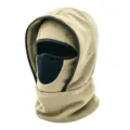 Khaki fleece κουκούλα μάσκα προσώπου για χειμερινή ποδηλασία και σπορ σκι σε εξωτερικό - Χακί