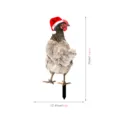 Acrylic Christmas chicken yard art stake, double-sided decorative garden lawn ornament. - Style A