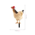 Acrylic chicken garden stake yard art outdoor decoration with flower hat and ground insert - Style B
