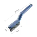 Multifunctional gap cleaning brush for bathroom and kitchen, durable hard bristle crevice tool. - Blue