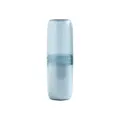 Tragbare Reise Zahnbürste Etui blau grau Waschbecher Set multifunktional Aufbewahrung - 3 Becher/Packung / Transparentes Blau