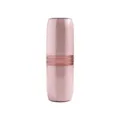 Tragbare Reise Zahnbürstenhülle Becher Set multifunktionale Mundwasser Aufbewahrung rosa - 4-Becher-Set / Transparentes Rosa