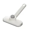 Blanca mini cepillo de limpieza clip de paño herramienta de fregona para limpieza de pared - Gris