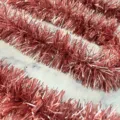 Close-up detail of shiny rose gold tinsel garland, festive hanging decoration texture shot. - Rose Gold - 2m*9cm