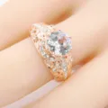 Roségold Beschichtet Zirkonia Pavé Ring Damen Mode Schmuck Variante Spezifikation - Größe 7 / Roségold Weiß