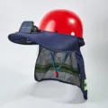 Solar Fan Hard Hat Sun Shade Cooling Safety Helmet Mesh Neck Flap Reflective Outdoor Worker - Neck Shield Only (Without Safety Helmet) / Black