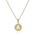 Goldene Edelstahl Halskette mit Buchstabe A Anhänger, minimalistischer Damenschmuck. - Buchstabe A / Gold