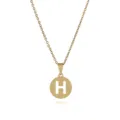 Goldene Edelstahl Halskette mit hohlem Buchstaben H Anhänger modischer Schmuck - Buchstabe H / Gold