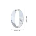 Acryl spiegel nummer 0 muursticker DIY reflecterende huisdecoratie decal 10x6,6 cm - Zilver