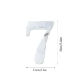 Acryl spiegel nummer 7 muursticker DIY decoratieve huisnummers zelfklevend 10cm - Zilver / 7