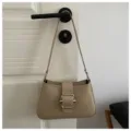 Elegante borsa sottobraccio beige da donna borsa a spalla retro borsa baguette elegante - Kaki