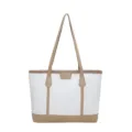Borsa a tracolla intrecciata stile coreano da donna, grande capacità borsa casual. - Senza ciondolo / Bianco