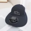 Casquette de soleil d'exterieur solaire avec ventilateur pour randonnee et voyage d'ete. - Chapeau Unique (Sans Ventilateur) / Bleu marine
