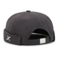 Black docker cap unbrimmed sailor hat for men and women streetwear fashion accessories - Adjustable 55-60 / Gray