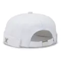 White brimless docker cap sailor hat with metal buckle and X logo for casual street style outfit - Adjustable 55-60 / White