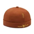 Braune Dockler Mütze Vintage Rollmütze Streetwear trendy Hip Hop Retro Herren Damen Kappe - Einheitsgröße / Kurkuma