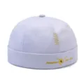 Unisex Retro Docker Cap Bestickte Baumwolle Fischerhut Lässige Streetwear Hip Hop Mütze - Einheitsgröße / Weiß