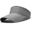 Casquette de sport anti-soleil grise perforée et respirante pour course en plein air et été. - Réglable / Gris clair