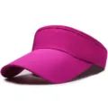 Casquette de sport ajourée en polyester rose, visière pare-soleil respirante et séchage rapide. - Réglable / Rose rouge