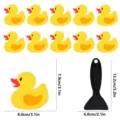 Cute yellow duck anti slip bathtub stickers with scraper for bathroom safety floor use. - With Scraper / Yellow Duck