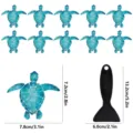 Anti-slip bathtub stickers set with cute turtle design and scraper tool for safety. - With Scraper / Sea Turtle