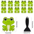 Anti-slip bathtub stickers cute frog non slip adhesive strips with scraper tool for bathroom - With Scraper / Frog