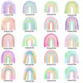 Watercolor rainbow anti slip bathtub stickers safety non slip strips waterproof bathtub decals. - With Scraper / Rainbow